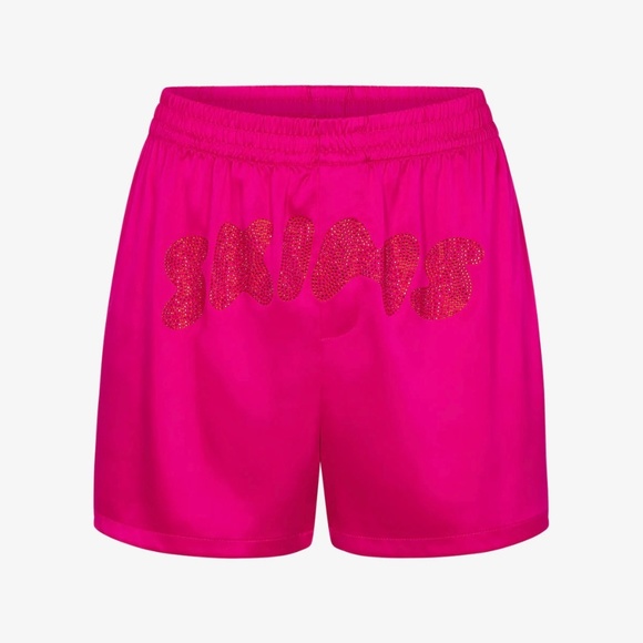 SKIMS Other - 💕Woven Shine Boxer Shorts in Raspberry | SKIMS | Size Large